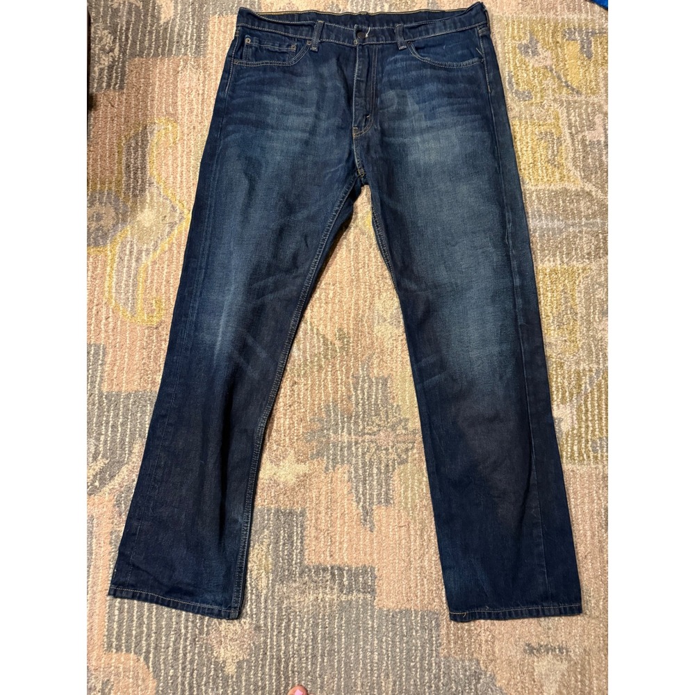 Levi's 505 Regular Fit Jeans, Dark Wash Denim, Men's Casual‎ Everyday Pants